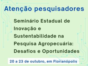 Epagri realiza em outubro seminário voltado para sua equipe de pesquisadores